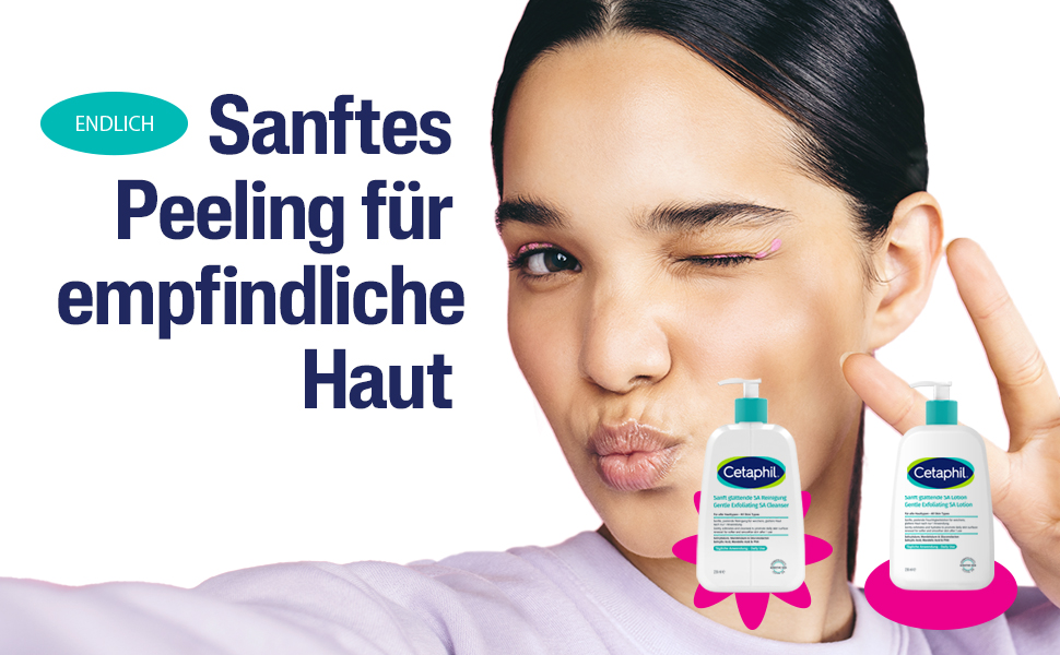 Frau mit Creme auf Schulter. Text: 48 Stunden Feuchtigkeitspflege.